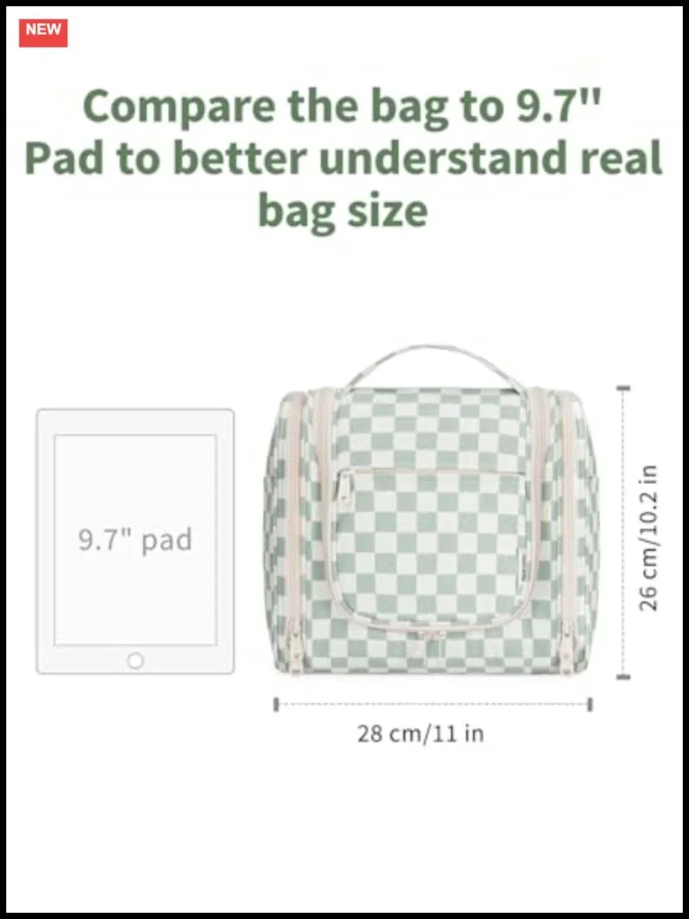 Hanging Toiletry Bag for Travel - Water Resistant Polyester Organizer